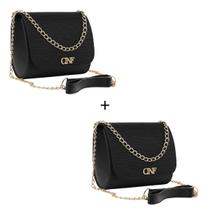 Bolsa Transversal Feminina Kit 2 Peças Tira Colo Corrente Bolsa Transversal Feminina Kit 2 Peças Tira Colo Corrente