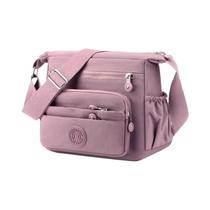 Bolsa Transversal Feminina Leve De Nylon Com Alça Ajustável E Múltiplos Bolsos Para Viagem, Compras