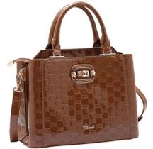 Bolsa Transversal Feminina Mini Logo Verniz Chenson CG85036 Bolsa Transversal Feminina Mini Logo Verniz Chenson CG85036