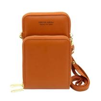 Bolsa transversal feminina moda feminina trabalho social porta celular com 2 divisorias