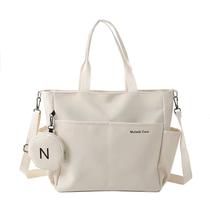 Bolsa Transversal Feminina Nylon Impermeável Grande Trabalho Cor:Branco