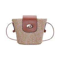 Bolsa Transversal Feminina Pequena De Palha Trançada Para Viagens, Férias, Praia E Ombro Bolsa Transversal Feminina Pequena De Palha Trançada Para Viagens, Férias, Praia E Ombro