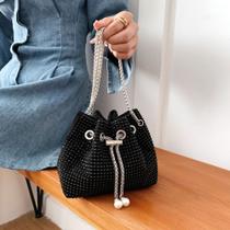 Bolsa Transversal Feminina Pequena Strass Brilho Festa