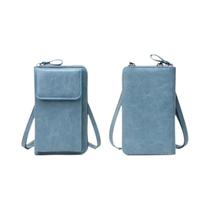 Bolsa Transversal Feminina Retrô De Couro PU, Bolsa De Ombro Moderna De Cor Sólida Para Celular