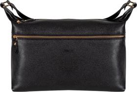 Bolsa Transversal Florence de Couro - Preto 16x33x26 cm