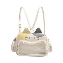 Bolsa Transversal Grande Capacidade Y2K Millennium Spice Girl Com Estampa De Gato, Cinco Cores,