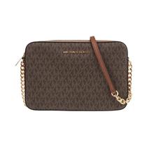 Bolsa Transversal Grande De Couro PVC Para Mulheres Michael Kors Ole Jet Set Quadrada