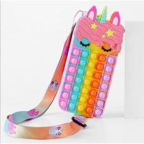 Bolsa Transversal Grande Pop It Unicórnio Anti Stress Estilos Blogueira