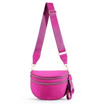 Bolsa transversal hibear xadrez de nylon impermeável para mulheres