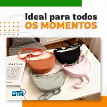 Bolsa Transversal Impermeável Zíper Estilosa -