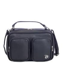 Bolsa Transversal M Capricho Fashion Bags - Preto