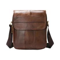 Bolsa Transversal Masculina De Couro Genuíno Retrô Com Alça De Ombro Para Marido Bolsa Transversal Masculina De Couro Genuíno Retrô Com Alça De Ombro Para Marido