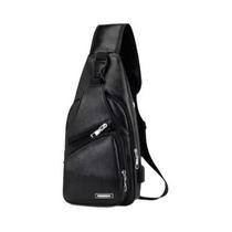 Bolsa Transversal Masculina De Grande Capacidade Com Carregamento USB Para Esportes Ao Ar Livre Em