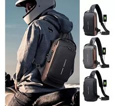 Bolsa Transversal Masculina Impermeável Anti Furto Moto