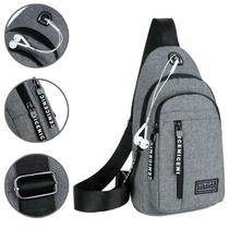 Bolsa Transversal Masculina Impermeável Estilo Mochila de Peito