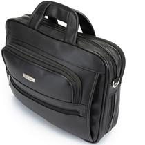 Bolsa Transversal Masculina Pequena Executiva com Alça Ombro Preta de Lado para Trabalho