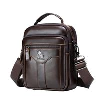 Bolsa Transversal Masculina Retrô De Couro Legítimo (Camada Superior) - Estilo E Moda