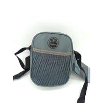 Bolsa Transversal Masculina Unissex Clio Style Com Bolso Telado Ou Liso Cores Neutras