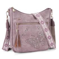 Bolsa Transversal Média KITEVIUN Borboleta com Tassel Bolsa Transversal Média KITEVIUN Borboleta com Tassel