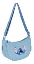 Bolsa Transversal Meia Lua Stitch Disney em Jeans Bolsa Transversal Meia Lua Stitch Disney em Jeans