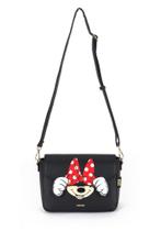 Bolsa Transversal Minnie Laço Vermelho E Preto Luxcel - LC