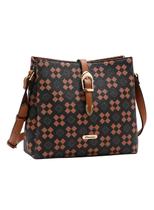 Bolsa Transversal New Elemento Gráfico - Café - Chenson