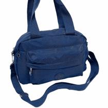 Bolsa Transversal Nylon 3 Divisorias Com Alça de Mão Grande Bolsa Transversal Nylon 3 Divisorias Com Alça de Mão Grande