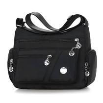 Bolsa Transversal Nylon Forte Impermeável 6 Bolsos Forrada