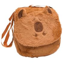 Bolsa Transversal Pelúcia Capivara Escolar Polibrinq