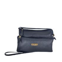 Bolsa transversal pequena 3 divisões lorem couro Bolsa transversal pequena 3 divisões lorem couro