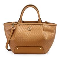 Bolsa Transversal Satchel Grande Caramelo