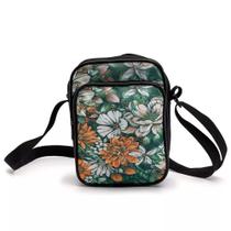 Bolsa Transversal Shoulder Bag Estampa Flores Pequena Necessaire