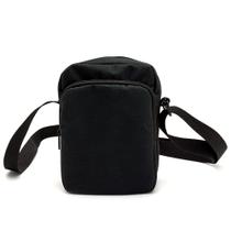 Bolsa Transversal Shoulder Bag Preta Lisa Mini Mochila Pequena Pochete Unissex
