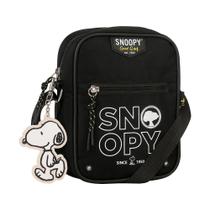 Bolsa Transversal Snoopy Colors Em Nylon Sp2850Pt Preto