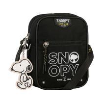 Bolsa Transversal SNOOPY Colors em Nylon SP2850PT Preto - Semax