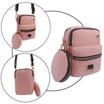 Bolsa transversal tiracolo mini bag com porta moeda