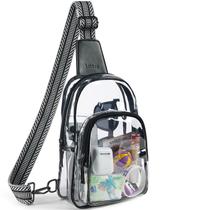 Bolsa transversal transparente LATMAP para mulheres - preta Bolsa transversal transparente LATMAP para mulheres - preta