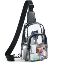 Bolsa transversal transparente LATMAP para mulheres - preta Bolsa transversal transparente LATMAP para mulheres - preta
