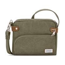 Bolsa transversal Travelon Anti-Theft Heritage em algodão e lona