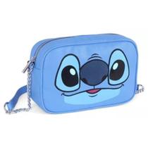 Bolsa Trasversal Alça Corrente Stitch Azul BSC76016 Bolsa Trasversal Alça Corrente Stitch Azul BSC76016