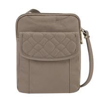 Bolsa Travelon Anti-Furto Signature - Slim Pouch Acolchoada Sable