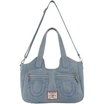 Bolsa True Religion Satchel Denim Crossbody 33x38x13 cm