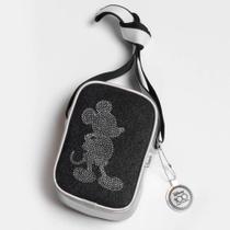 Bolsa Tweenie Strass Preta e Prata Mickey Mouse DISNEY Bolsa Tweenie Strass Preta e Prata Mickey Mouse DISNEY