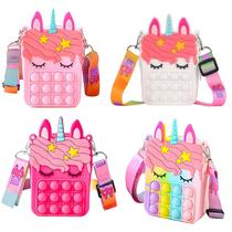 Bolsa Unicorn Pop Fidget Tirdkid, pacote com 4 brinquedos infantis