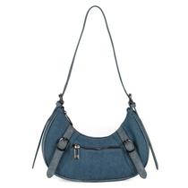 Bolsa Up4You Jeans Pequena Meia Lua Ombro Tiracolo BU78755