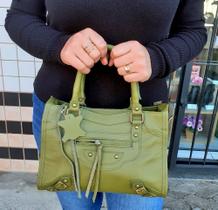 Bolsa Verde em Couro Feminina Bolsa Verde em Couro Feminina