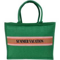 Bolsa Verde Tote Feminina Verão Praia Férias Casual Viagem Bolsa Verde Tote Feminina Verão Praia Férias Casual Viagem