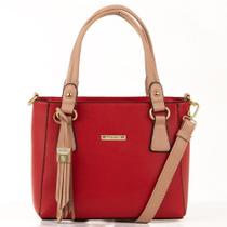 Bolsa Vermelha c/ rosado e detalhe c/ franja 28.21257B Be Forever