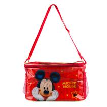 Bolsa Vermelha Térmica Lancheira Mickey 15x27x18cm Disney