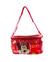 Bolsa Vermelha Térmica Lancheira Minnie 15x27x18cm Disney